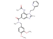 7-(acetylamino)-N-(3,4-dimethoxybenzyl)-N-methyl-1-[2-(2-pyridinyl)ethyl]-1H-benzimidazole-5-carboxamide