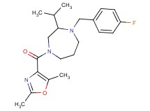 4-[(2,5-dimethyl-1,3-oxazol-4-yl)carbonyl]-1-(4-fluorobenzyl)-2-isopropyl-1,4-diazepane