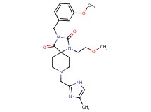 3-(3-methoxybenzyl)-1-(2-methoxyethyl)-8-[(4-methyl-1H-imidazol-2-yl)methyl]-1,3,8-triazaspiro[4.5]decane-2,4-dione