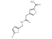 2-(5-acetyl-3-thienyl)-N-[(5-chloro-2-thienyl)methyl]acetamide