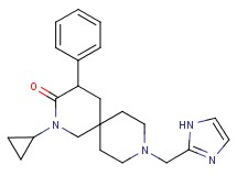 2-cyclopropyl-9-(1H-imidazol-2-ylmethyl)-4-phenyl-2,9-diazaspiro[5.5]undecan-3-one