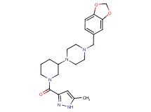 1-(1,3-benzodioxol-5-ylmethyl)-4-{1-[(5-methyl-1H-pyrazol-3-yl)carbonyl]-3-piperidinyl}piperazine