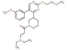 N,N-diethyl-3-{3-[2-[(2-methoxyethyl)thio]-5-(3-methoxyphenyl)-4-pyrimidinyl]-1-piperidinyl}-3-oxo-1-propanamine