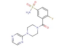 4-fluoro-3-{[4-(2-pyrazinyl)-1-piperazinyl]carbonyl}benzenesulfonamide