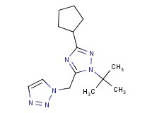 1-[(1-tert-butyl-3-cyclopentyl-1H-1,2,4-triazol-5-yl)methyl]-1H-1,2,3-triazole