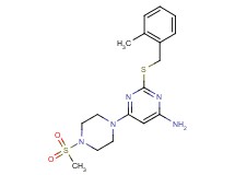 2-[(2-methylbenzyl)thio]-6-[4-(methylsulfonyl)piperazin-1-yl]pyrimidin-4-amine