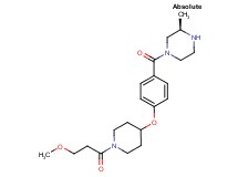 (3R)-1-(4-{[1-(3-methoxypropanoyl)piperidin-4-yl]oxy}benzoyl)-3-methylpiperazine