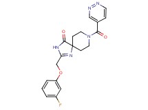 2-[(3-fluorophenoxy)methyl]-8-(pyridazin-4-ylcarbonyl)-1,3,8-triazaspiro[4.5]dec-1-en-4-one