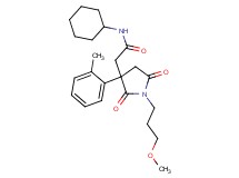 N-cyclohexyl-2-[1-(3-methoxypropyl)-3-(2-methylphenyl)-2,5-dioxo-3-pyrrolidinyl]acetamide