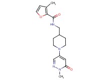 3-methyl-N-{[1-(1-methyl-6-oxo-1,6-dihydropyridazin-4-yl)piperidin-4-yl]methyl}-2-furamide