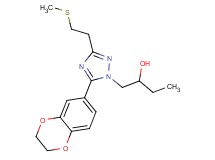 1-{5-(2,3-dihydro-1,4-benzodioxin-6-yl)-3-[2-(methylthio)ethyl]-1H-1,2,4-triazol-1-yl}butan-2-ol