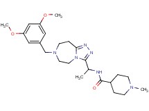 N-{1-[7-(3,5-dimethoxybenzyl)-6,7,8,9-tetrahydro-5H-[1,2,4]triazolo[4,3-d][1,4]diazepin-3-yl]ethyl}-1-methyl-4-piperidinecarboxamide