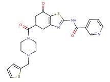 N-(7-oxo-5-{[4-(2-thienylmethyl)-1-piperazinyl]carbonyl}-4,5,6,7-tetrahydro-1,3-benzothiazol-2-yl)nicotinamide