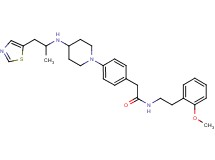 N-[2-(2-methoxyphenyl)ethyl]-2-[4-(4-{[1-methyl-2-(1,3-thiazol-5-yl)ethyl]amino}-1-piperidinyl)phenyl]acetamide