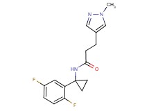N-[1-(2,5-difluorophenyl)cyclopropyl]-3-(1-methyl-1H-pyrazol-4-yl)propanamide