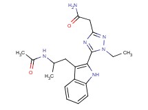 2-(5-{3-[2-(acetylamino)propyl]-1H-indol-2-yl}-1-ethyl-1H-1,2,4-triazol-3-yl)acetamide