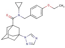 N-cyclopropyl-N-(4-ethoxybenzyl)-3-(1H-1,2,4-triazol-1-yl)adamantane-1-carboxamide