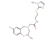 2-(7-chloro-2-methyl-2,3-dihydro-1,4-benzoxazepin-4(5H)-yl)-N-{2-[(1-methyl-1H-imidazol-2-yl)thio]ethyl}acetamide