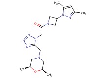 (2R*,6S*)-4-[(1-{2-[3-(3,5-dimethyl-1H-pyrazol-1-yl)azetidin-1-yl]-2-oxoethyl}-1H-tetrazol-5-yl)methyl]-2,6-dimethylmorpholine