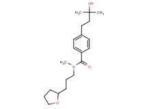 4-(3-hydroxy-3-methylbutyl)-N-methyl-N-[3-(tetrahydro-2-furanyl)propyl]benzamide