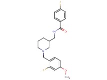 4-fluoro-N-{[1-(2-fluoro-4-methoxybenzyl)-3-piperidinyl]methyl}benzamide
