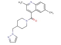 2,6-dimethyl-4-{[4-(1H-pyrazol-1-ylmethyl)-1-piperidinyl]carbonyl}quinoline