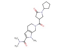 6-[(1-cyclopentyl-5-oxo-3-pyrrolidinyl)carbonyl]-N,N,1-trimethyl-4,5,6,7-tetrahydro-1H-pyrrolo[2,3-c]pyridine-2-carboxamide