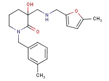 3-hydroxy-1-(3-methylbenzyl)-3-({[(5-methyl-2-furyl)methyl]amino}methyl)-2-piperidinone