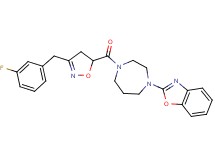2-(4-{[3-(3-fluorobenzyl)-4,5-dihydro-5-isoxazolyl]carbonyl}-1,4-diazepan-1-yl)-1,3-benzoxazole