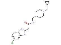 2-(5-chloro-1H-benzimidazol-2-yl)-N-{[1-(cyclopropylmethyl)piperidin-4-yl]methyl}acetamide