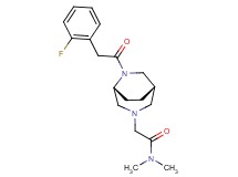 2-{(1S*,5R*)-6-[(2-fluorophenyl)acetyl]-3,6-diazabicyclo[3.2.2]non-3-yl}-N,N-dimethylacetamide