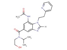 7-(acetylamino)-N-(2-hydroxyethyl)-N-isopropyl-1-[2-(2-pyridinyl)ethyl]-1H-benzimidazole-5-carboxamide
