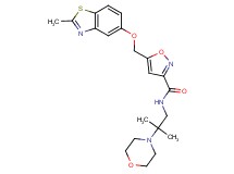 5-{[(2-methyl-1,3-benzothiazol-5-yl)oxy]methyl}-N-[2-methyl-2-(4-morpholinyl)propyl]-3-isoxazolecarboxamide