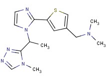 N,N-dimethyl-1-(5-{1-[1-(4-methyl-4H-1,2,4-triazol-3-yl)ethyl]-1H-imidazol-2-yl}-3-thienyl)methanamine