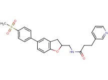 N-({5-[4-(methylsulfonyl)phenyl]-2,3-dihydro-1-benzofuran-2-yl}methyl)-3-(3-pyridinyl)propanamide