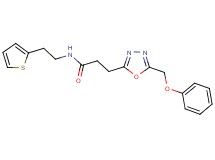 3-[5-(phenoxymethyl)-1,3,4-oxadiazol-2-yl]-N-[2-(2-thienyl)ethyl]propanamide