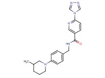 N-[4-(3-methylpiperidin-1-yl)benzyl]-6-(4H-1,2,4-triazol-4-yl)nicotinamide