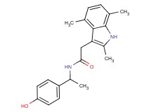 N-[1-(4-hydroxyphenyl)ethyl]-2-(2,4,7-trimethyl-1H-indol-3-yl)acetamide
