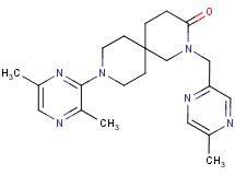 9-(3,6-dimethylpyrazin-2-yl)-2-[(5-methylpyrazin-2-yl)methyl]-2,9-diazaspiro[5.5]undecan-3-one