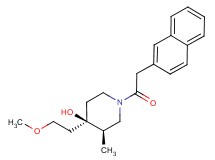 (3R*,4R*)-4-(2-methoxyethyl)-3-methyl-1-(2-naphthylacetyl)piperidin-4-ol