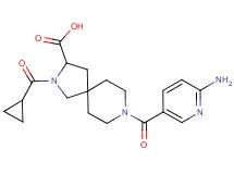 8-[(6-amino-3-pyridinyl)carbonyl]-2-(cyclopropylcarbonyl)-2,8-diazaspiro[4.5]decane-3-carboxylic acid