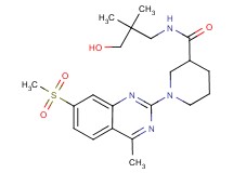 N-(3-hydroxy-2,2-dimethylpropyl)-1-[4-methyl-7-(methylsulfonyl)-2-quinazolinyl]-3-piperidinecarboxamide