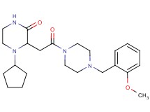 4-cyclopentyl-3-{2-[4-(2-methoxybenzyl)-1-piperazinyl]-2-oxoethyl}-2-piperazinone
