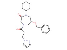 6-(benzyloxy)-1-cyclohexyl-4-[3-(1H-pyrazol-1-yl)propanoyl]-1,4-diazepan-2-one