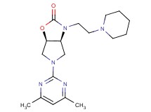 (3aS*,6aR*)-5-(4,6-dimethyl-2-pyrimidinyl)-3-[2-(1-piperidinyl)ethyl]hexahydro-2H-pyrrolo[3,4-d][1,3]oxazol-2-one