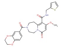 3-(2,3-dihydro-1,4-benzodioxin-6-ylcarbonyl)-9-methoxy-7-oxo-N-(2-thienylmethyl)-1,2,3,4,5,7-hexahydropyrido[1,2-d][1,4]diazepine-10-carboxamide