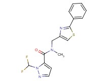1-(difluoromethyl)-N-methyl-N-[(2-phenyl-1,3-thiazol-4-yl)methyl]-1H-pyrazole-5-carboxamide