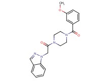 1-{2-[4-(3-methoxybenzoyl)-1-piperazinyl]-2-oxoethyl}-1H-indazole