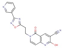 2-hydroxy-5-oxo-6-{2-[3-(3-pyridinyl)-1,2,4-oxadiazol-5-yl]ethyl}-5,6-dihydro-1,6-naphthyridine-3-carbonitrile