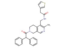 N-{[7-(diphenylacetyl)-3-methyl-5,6,7,8-tetrahydro-2,7-naphthyridin-4-yl]methyl}-2-(3-thienyl)acetamide